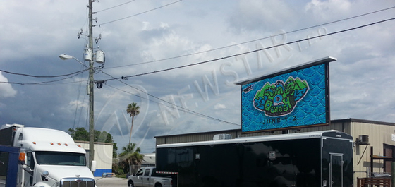 Waterproof P12 Rental LED Screen IP65 1R1G1B , Outdoor Advertising LED Display Signs