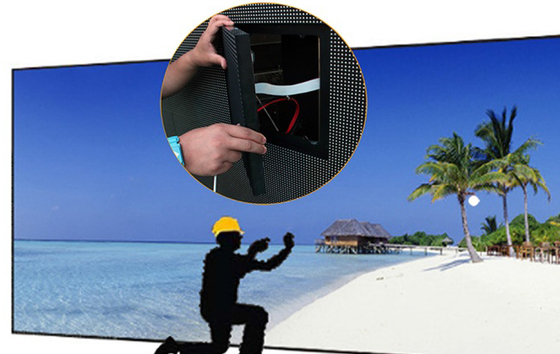 6.67mm High Brightness Outdoor Front Service LED Display Customized Size Intelligent Solutions